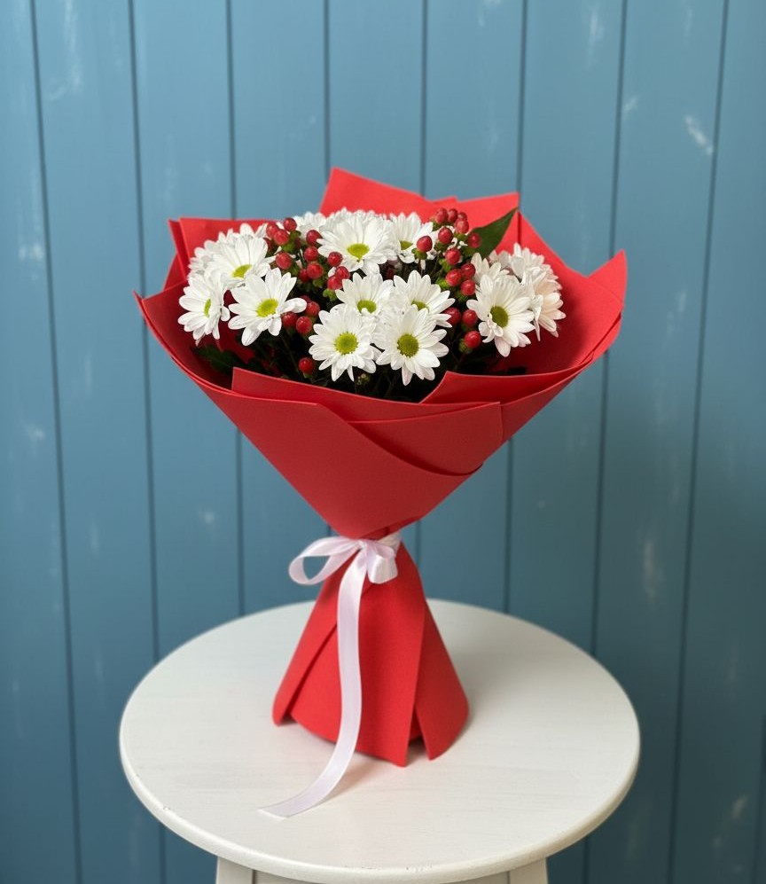 Букет цветов из: Хризантемы в Бородыновке