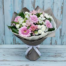 Букет цветов из:  Герберы, Альстромерии и Хризантемы #REPLACE_PRED# Бородыновке