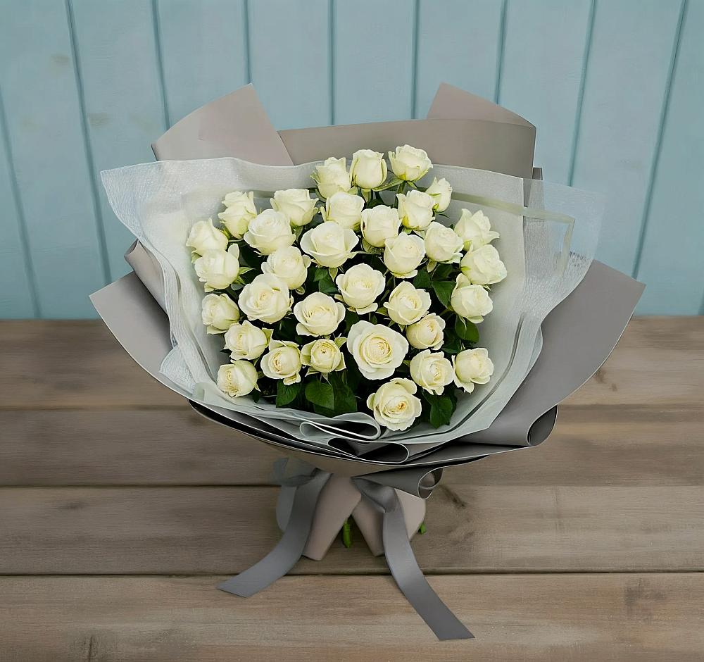 Букет Белоснежная нежность в Бородыновке