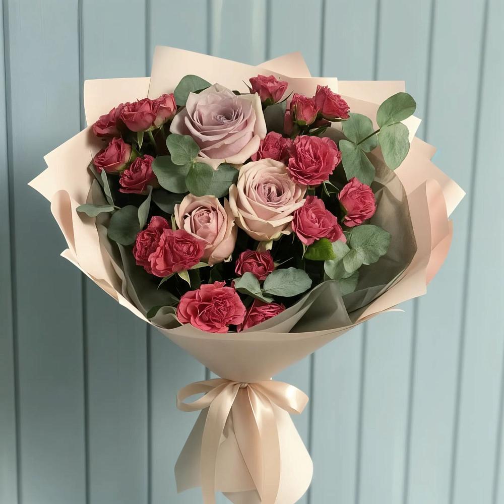 Букет цветов из: Гвоздики и Розы в Бородыновке