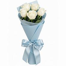 Букет 5 Белых роз Проуд #REPLACE_PRED# Бородыновке