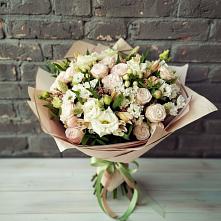 Букет цветов из:  Альстромерии, Розы и Хризантемы #REPLACE_PRED# Бородыновке