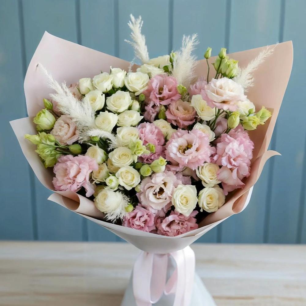 Букет цветов из: Альстромерии и Розы в Бородыновке