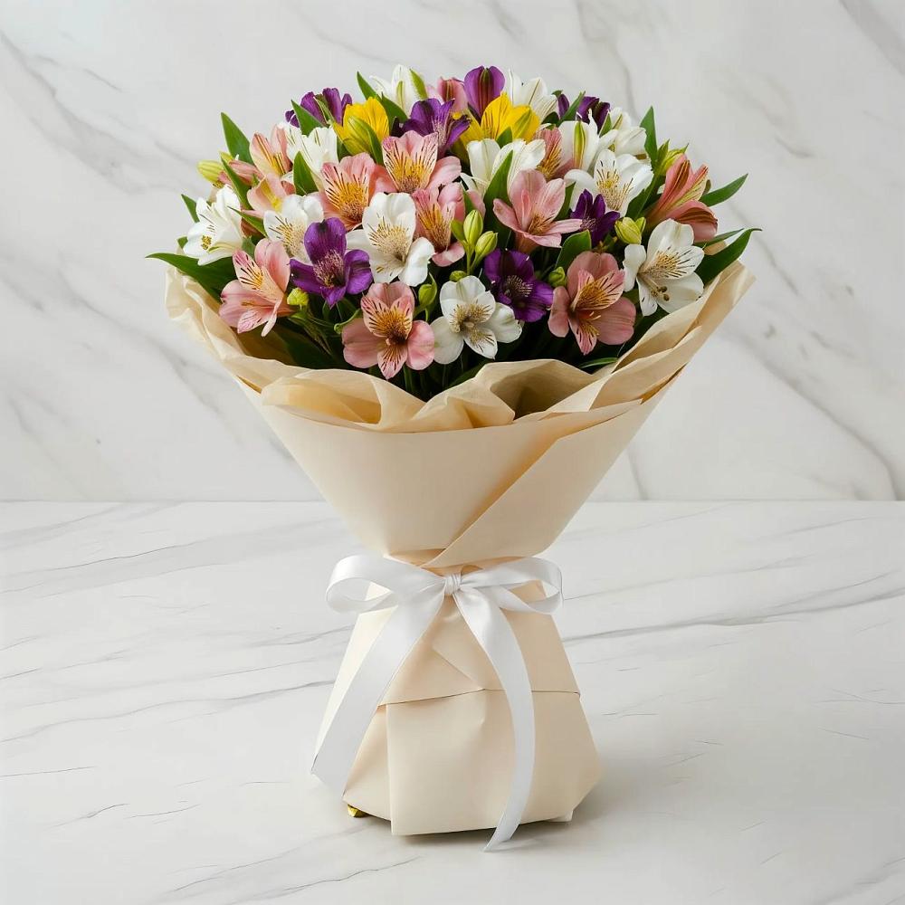 Букет цветов из: Альстромерии в Бородыновке