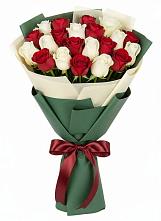 Букет Микс из красных и белых роз #REPLACE_PRED# Бородыновке