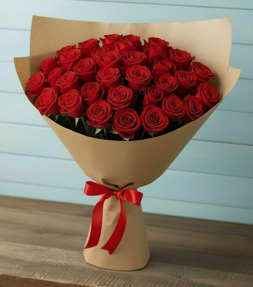 Букет Красные розы Милано в Бородыновке