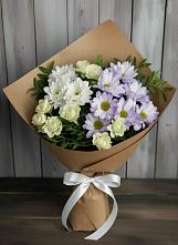 Букет цветов из:  Хризантемы и Розы #REPLACE_PRED# Бородыновке