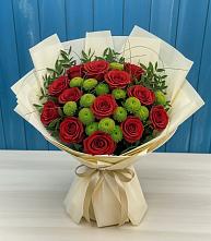 Букет цветов из:  Розы и Хризантемы в Бородыновке