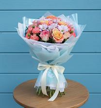 Букет цветов из:  Хризантемы и Розы #REPLACE_PRED# Бородыновке