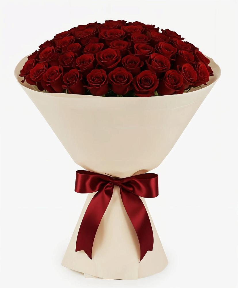 Букет 101 Бордовая роза Блэк Бакарра в Бородыновке