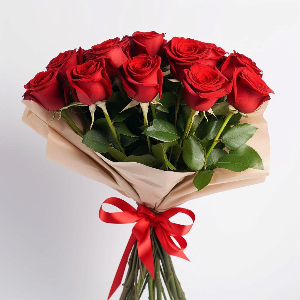 Букет 11 Красных роз Эдлесс Лав в Бородыновке