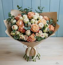 Букет цветов из:  Альстромерии и Розы в Бородыновке